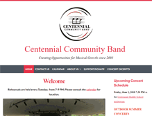 Tablet Screenshot of centennialcommunityband.org